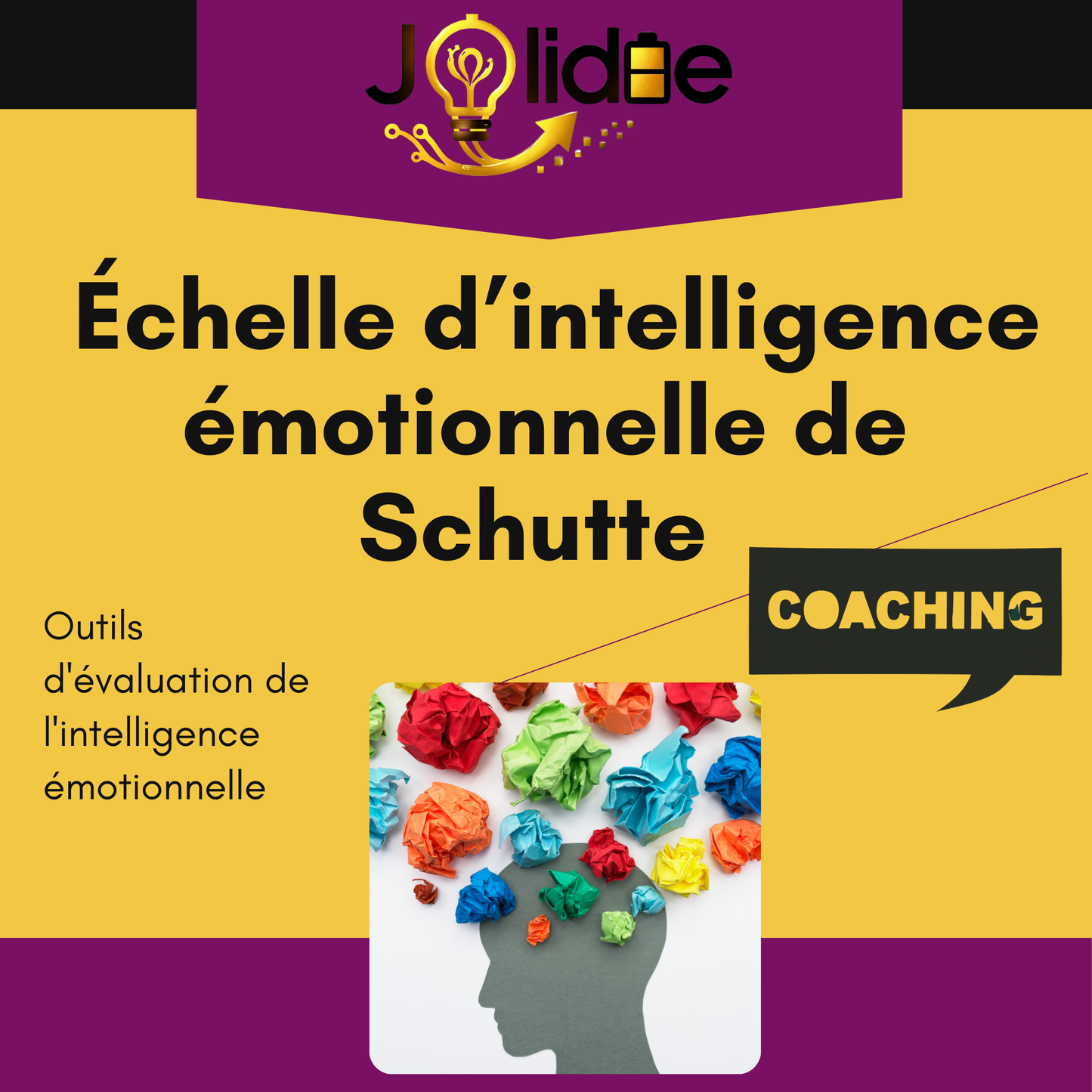 FORFAIT PREMIUM | Test Intelligence Émotionnelle (Schutte) – Développez vos compétences relationnelles + Coaching personnalisé | Jolidée
